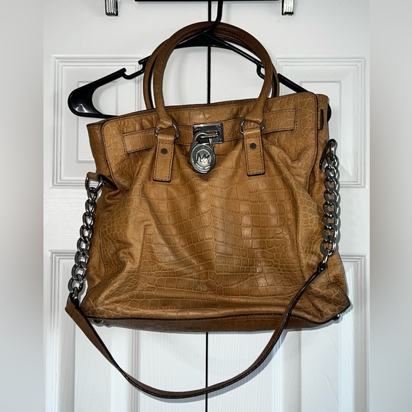 Michael Kors Handbags - Michael Kors large crocodile Hamilton tote